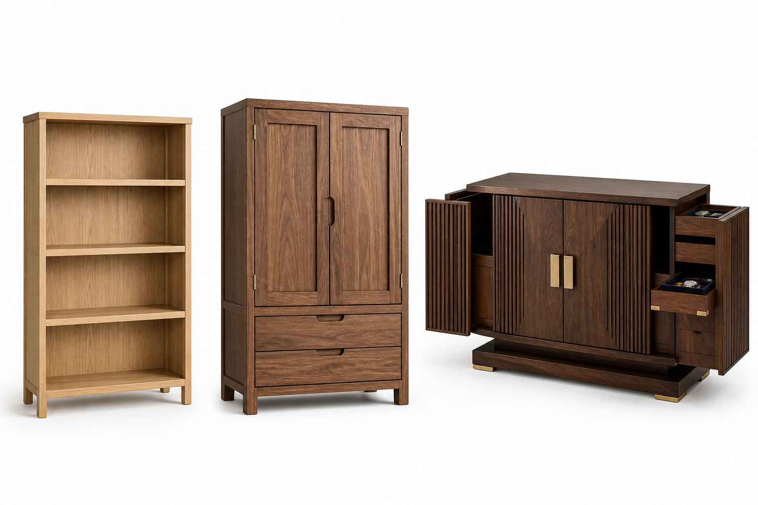 Preisvergleich verschiedener Holzmöbel – einfach, mittel, premium